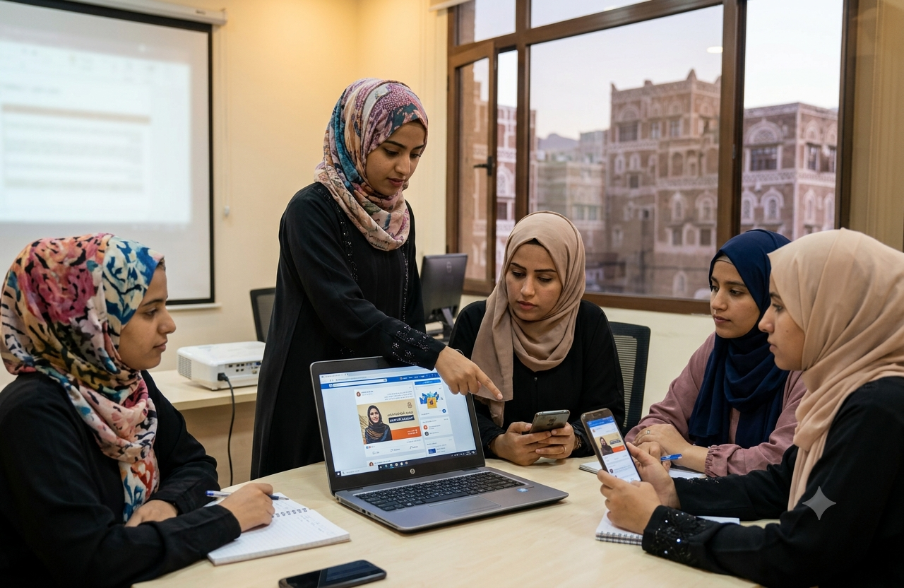 الإعلام الرقمي كأداة للمناصرة: كيف تصنع الشابات صوتاً للمرأة اليمنية؟